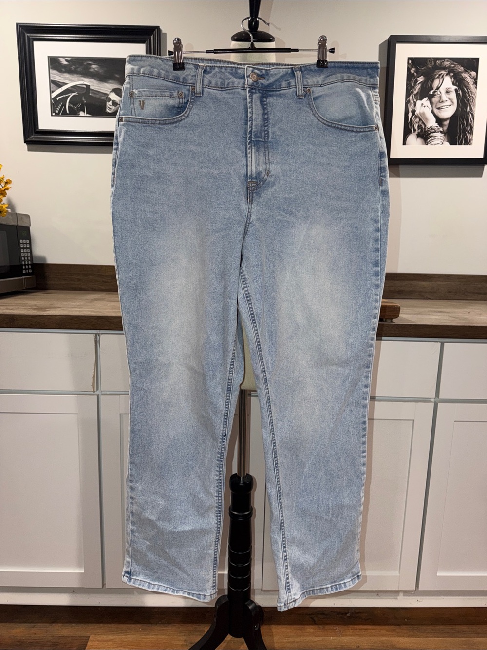 Frye Women's Straight Leg Jeans Size 16 Light Wash High Rise Denim